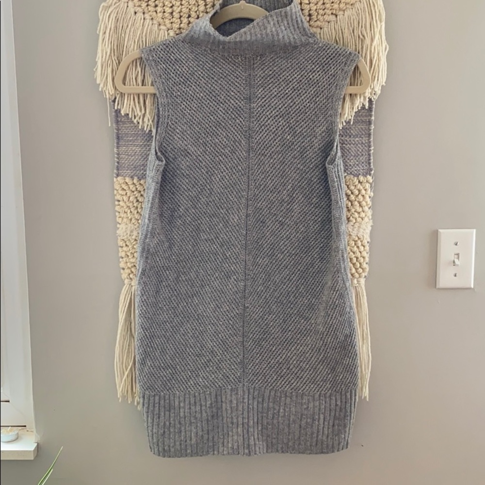Halogen Sleeveless Gray Turtleneck Sweater XS